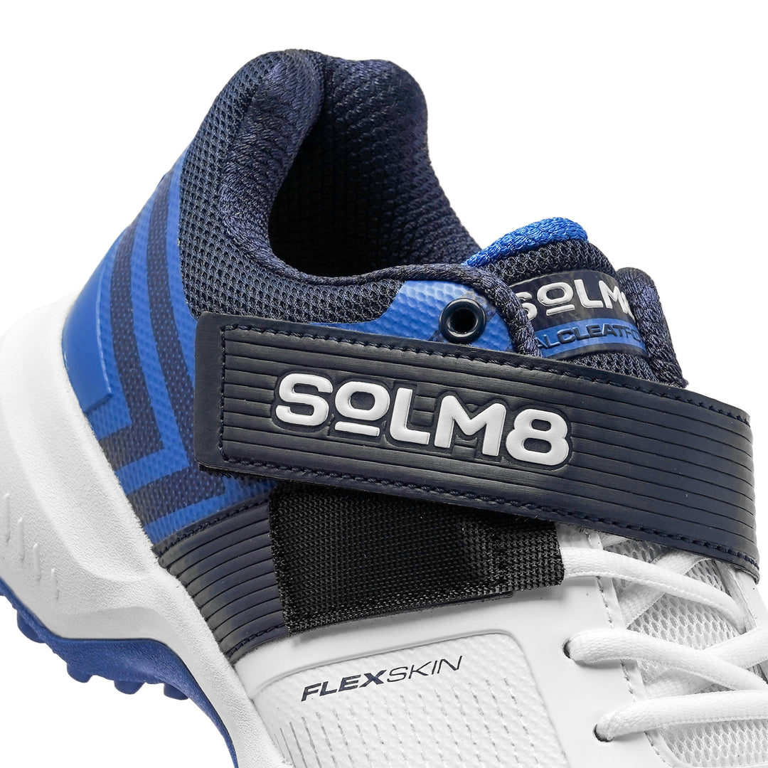 SOLM8 S8 professional cricket shoes Pakistan White Blue 